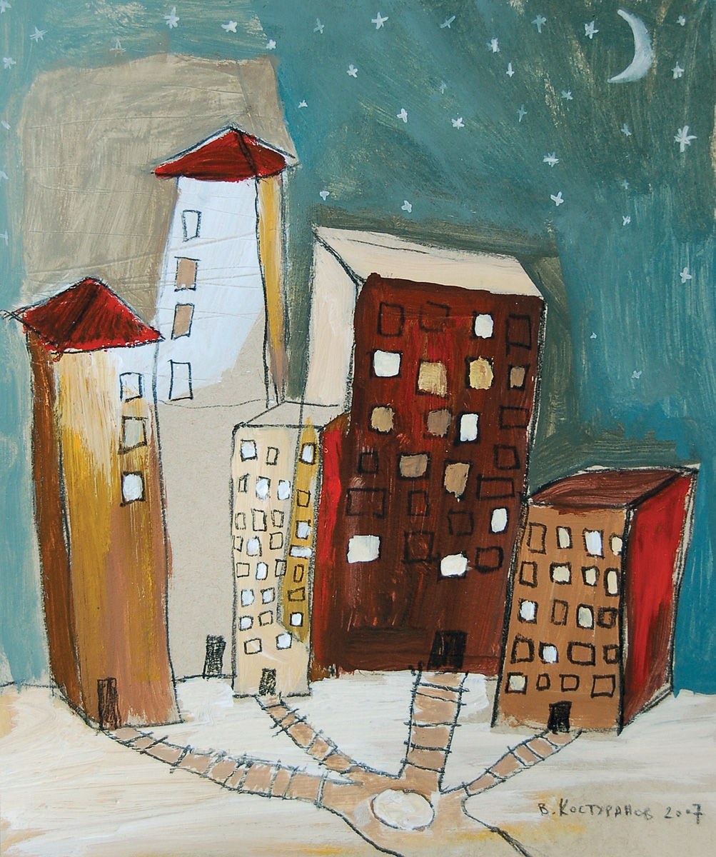 My own private set of houses Painting