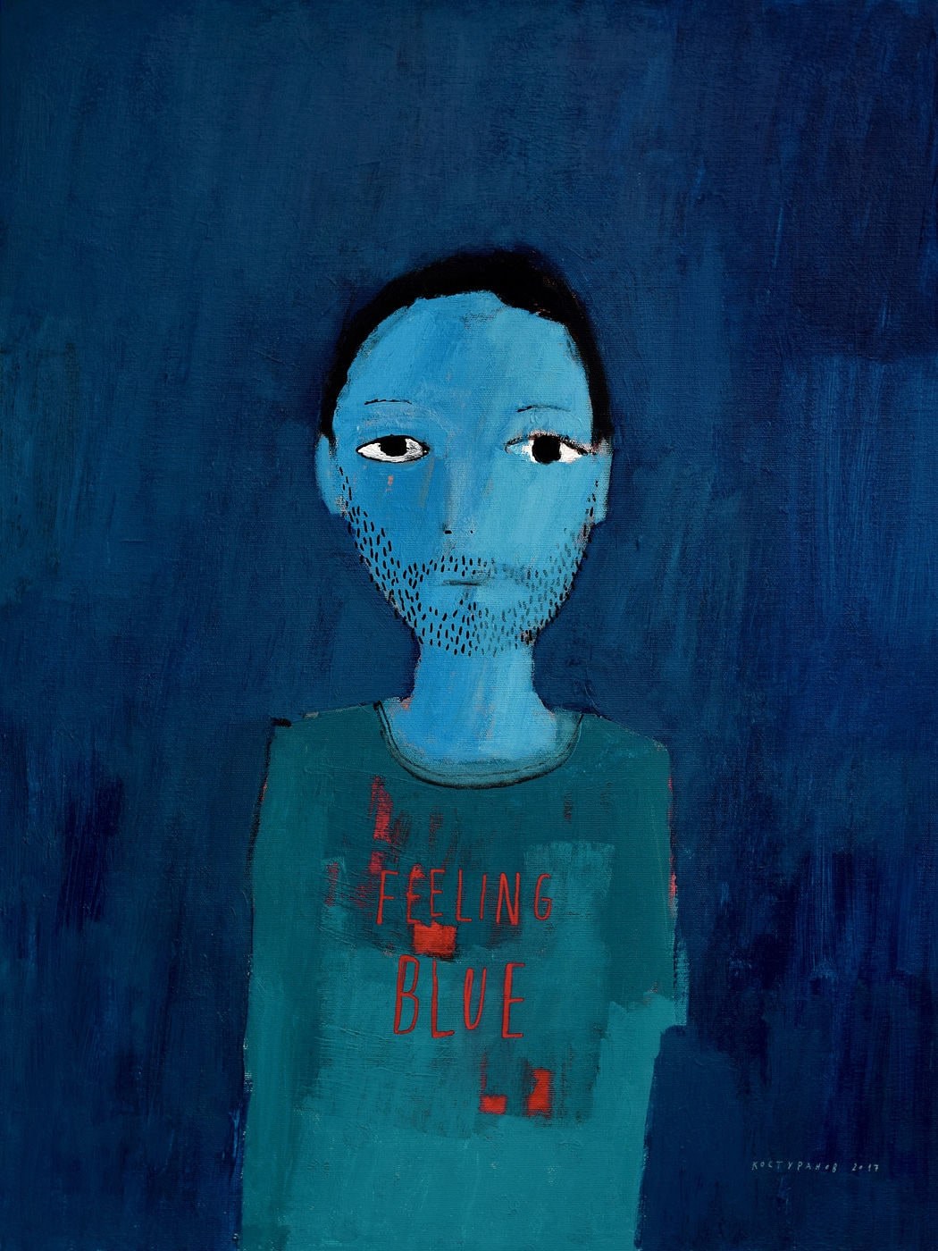 Feeling blue Painting