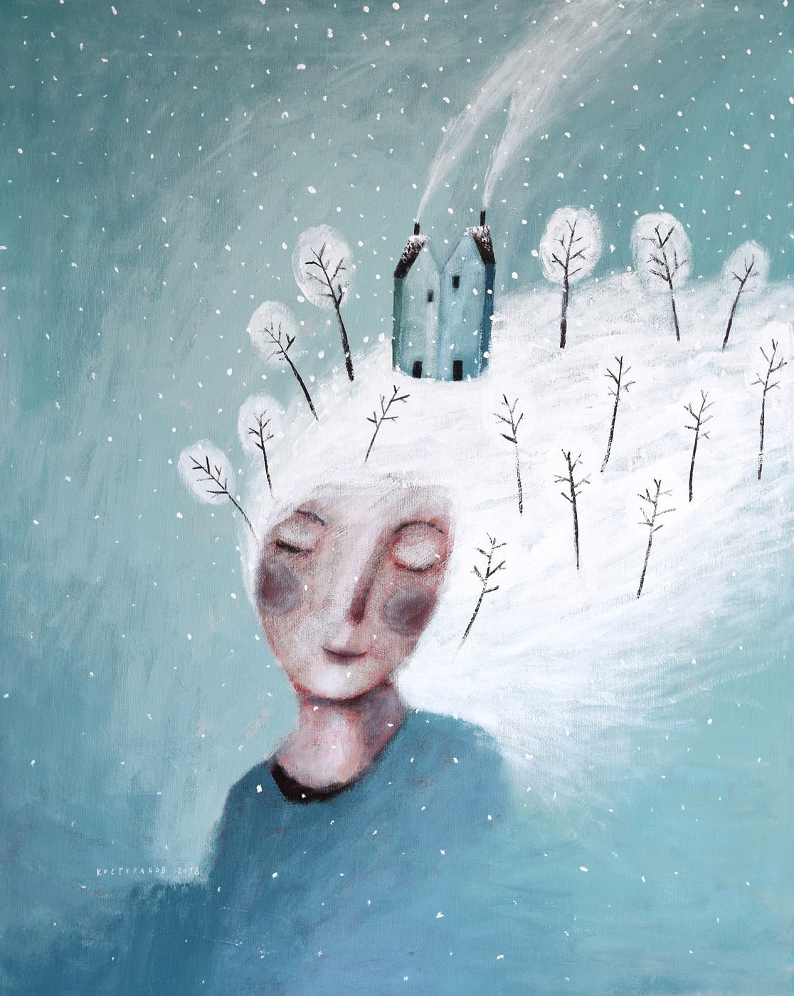 Winter on my mind Painting
