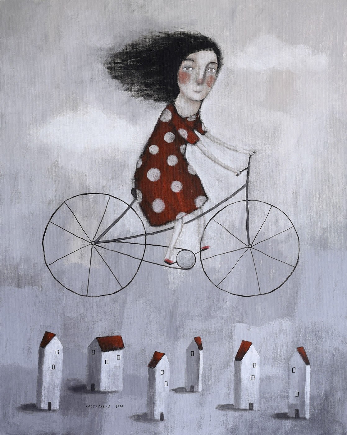 Above the city Painting