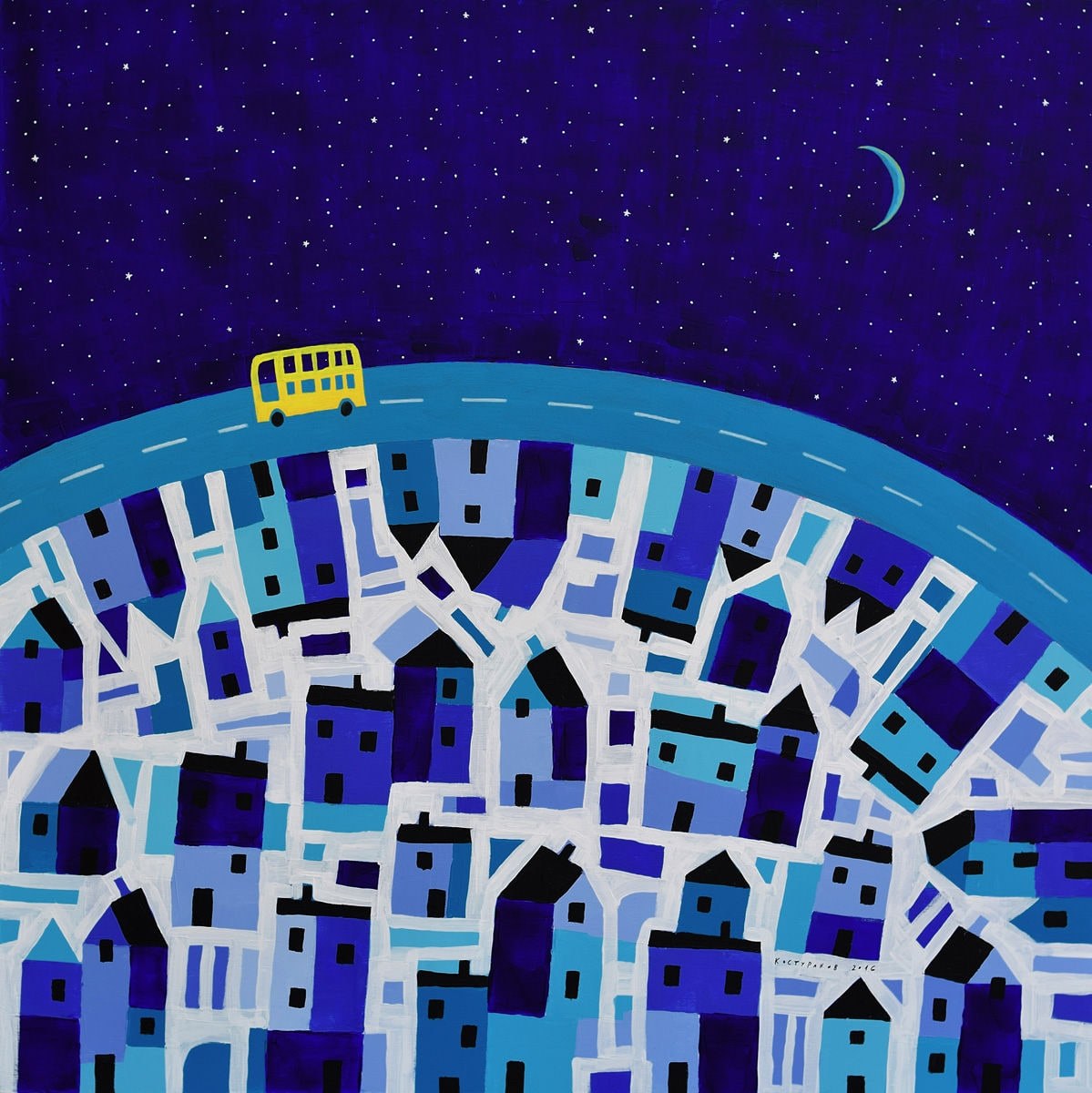 Deep into the night Painting