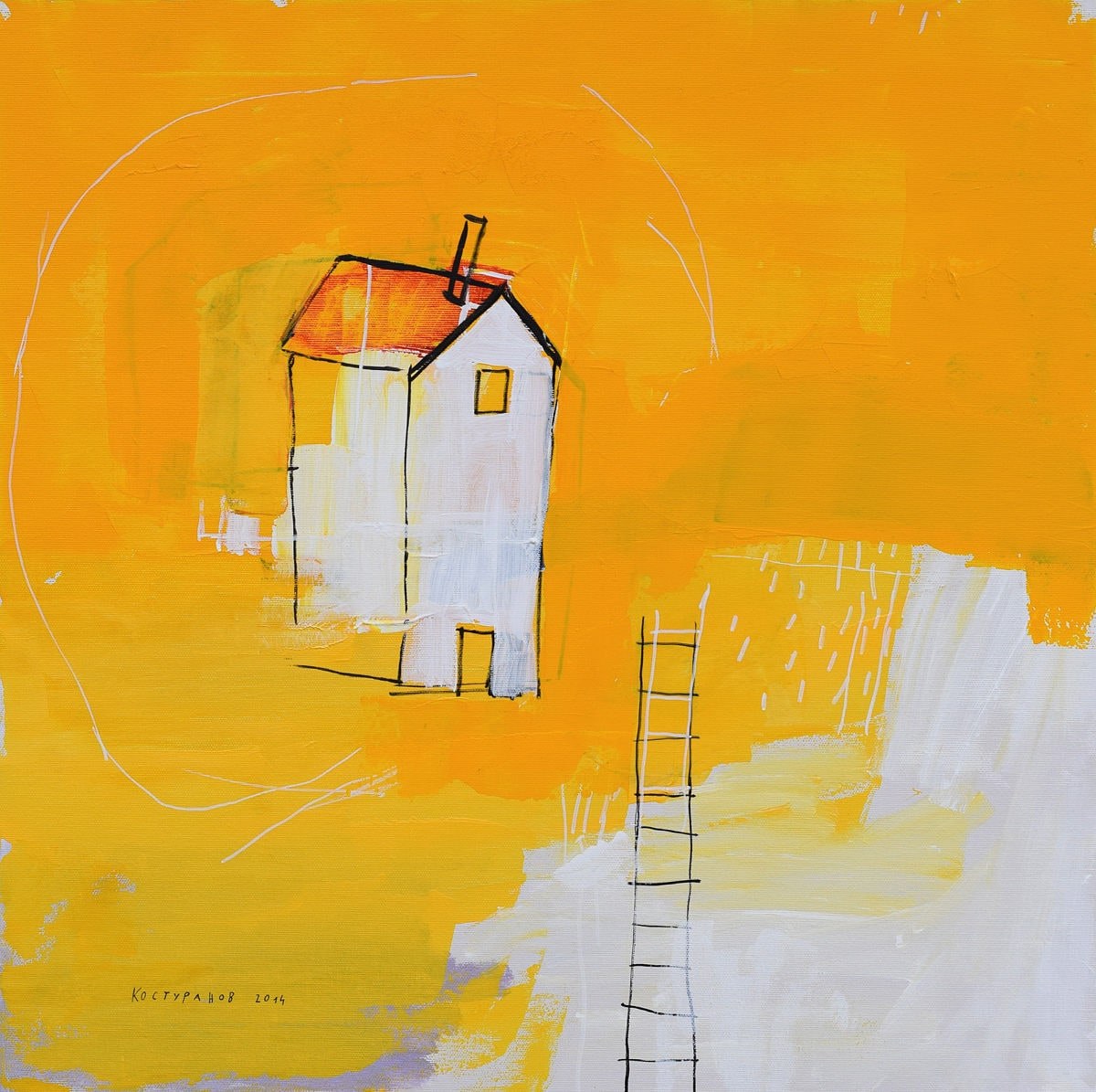 Stairway to home Painting
