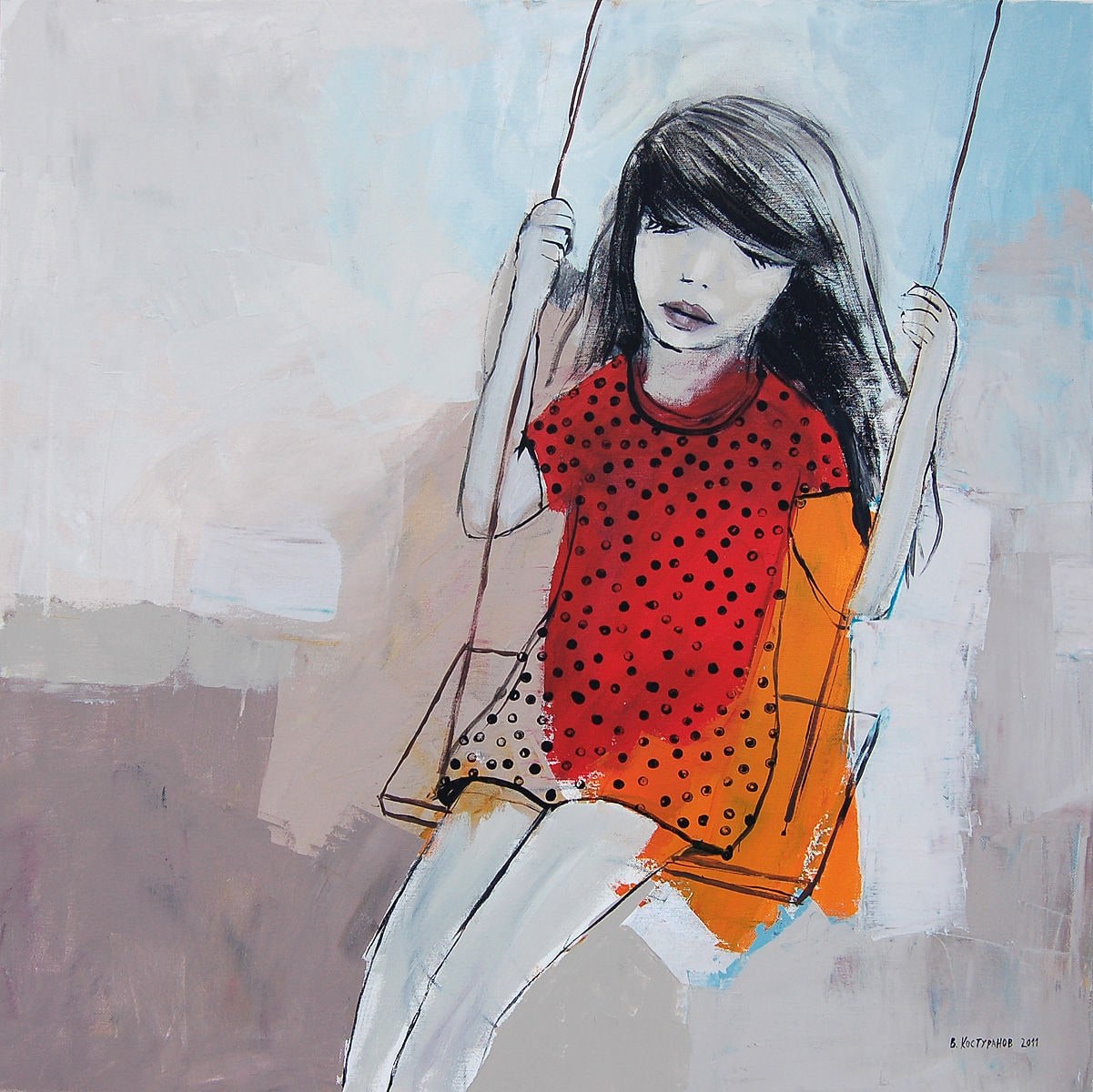 The sky is swinging Painting