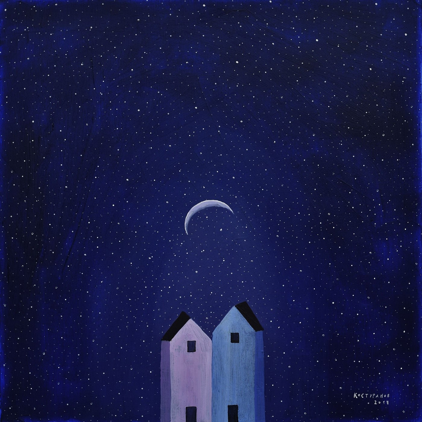 Love under the moonlight Painting