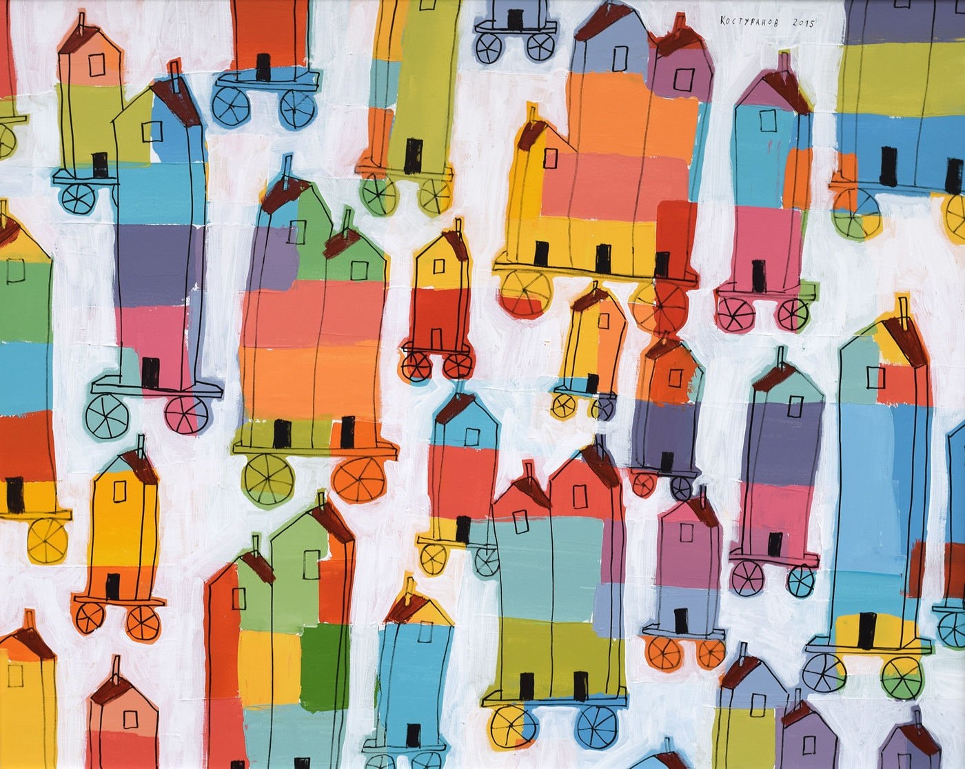 Moving houses Painting