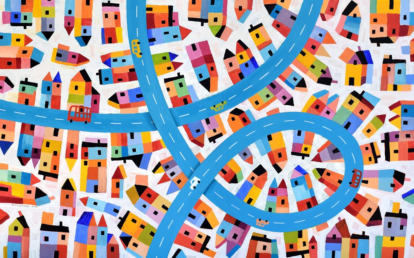 Colorful city Painting
