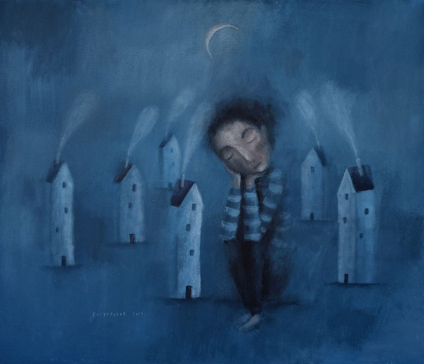 Night talks Painting