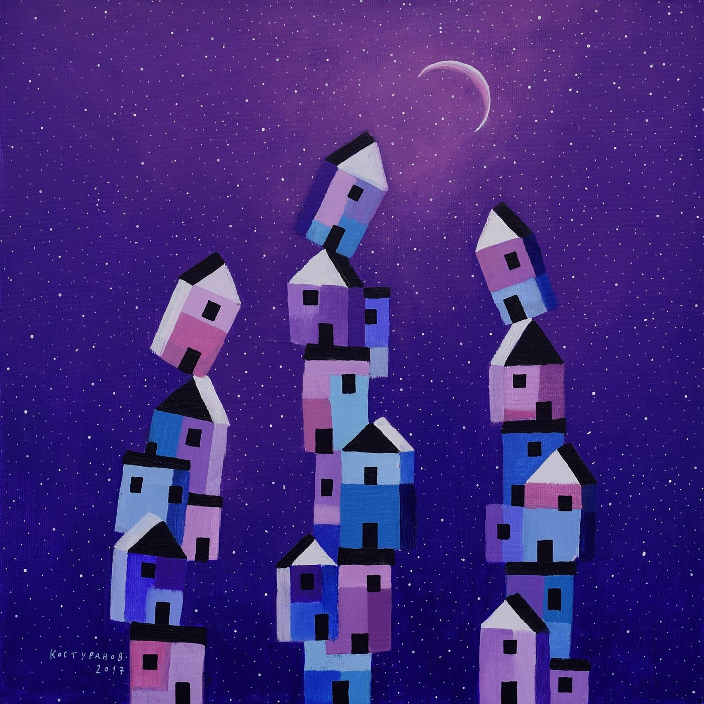 Purple night Painting