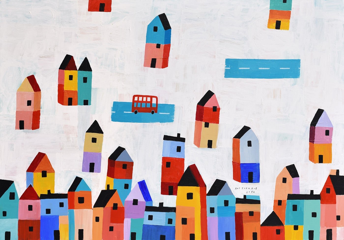 City under construction Painting