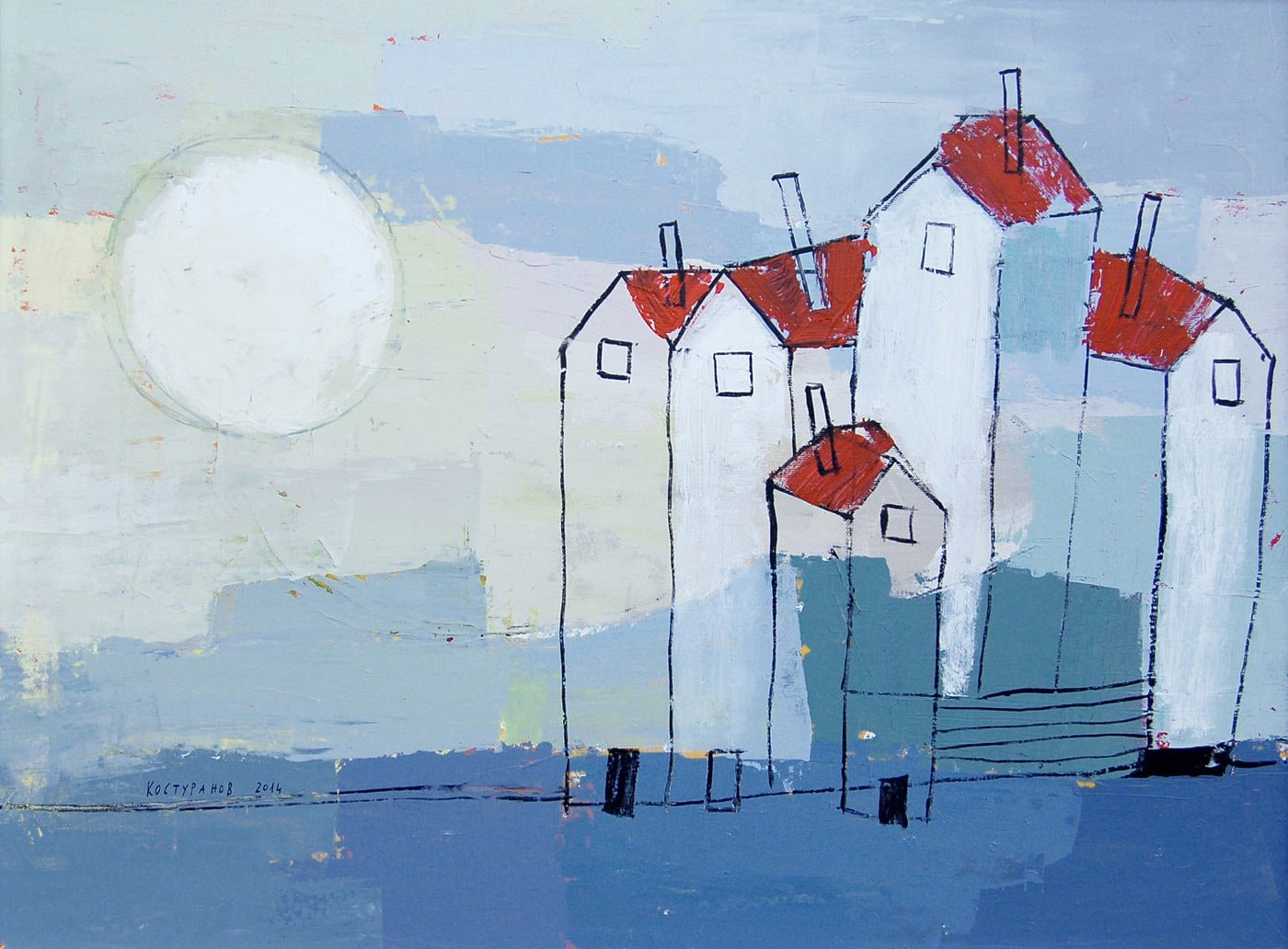 White night Painting