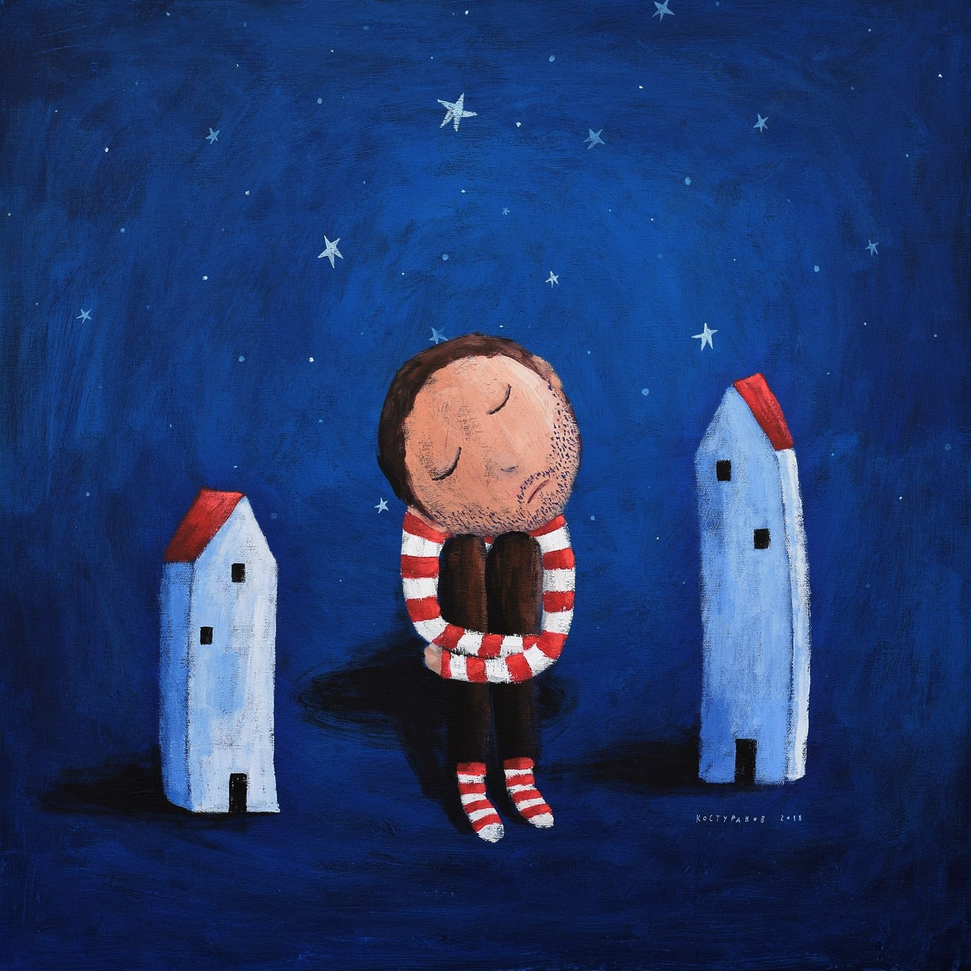 The sad world of adults Painting