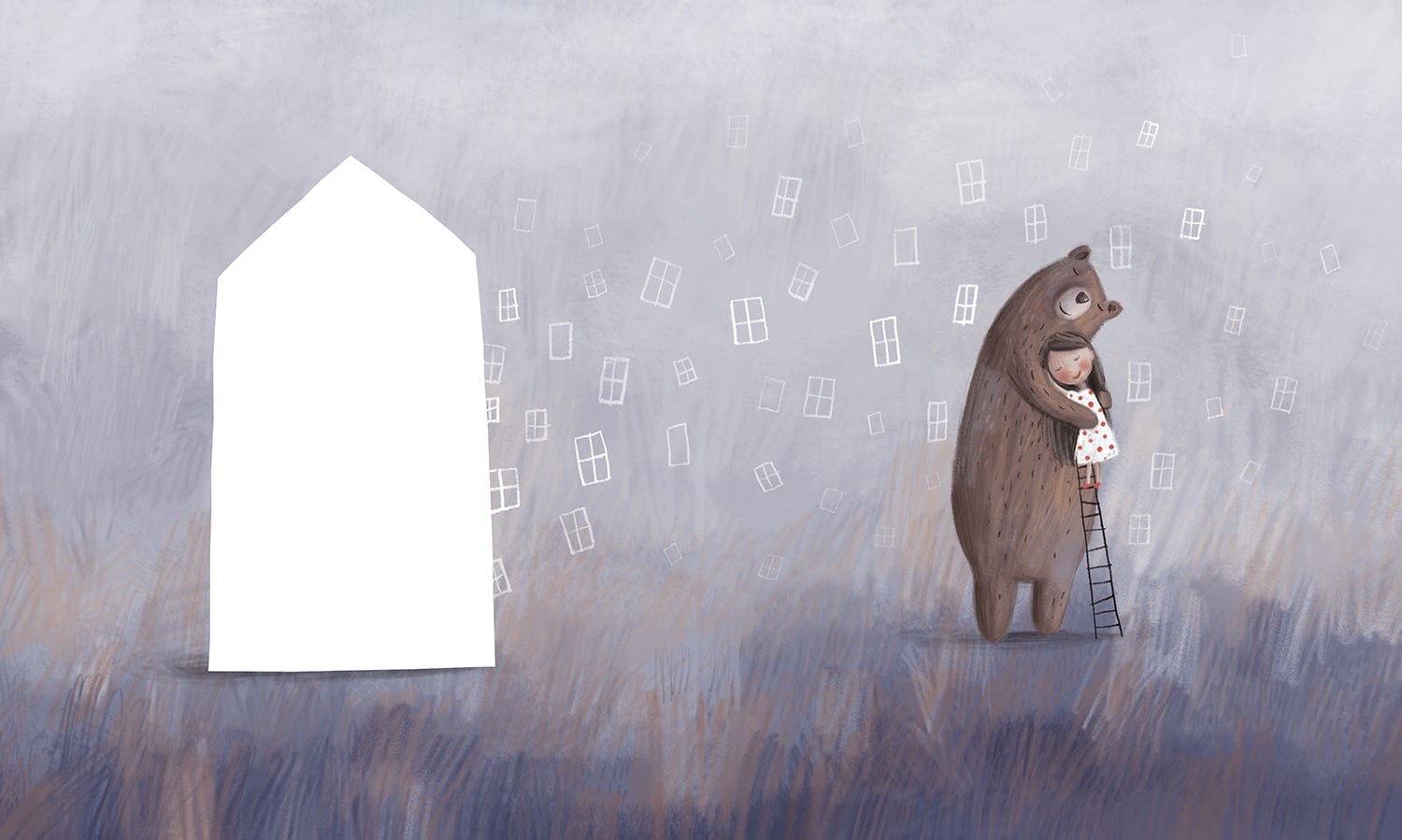 the girl and the bear, illustration 6