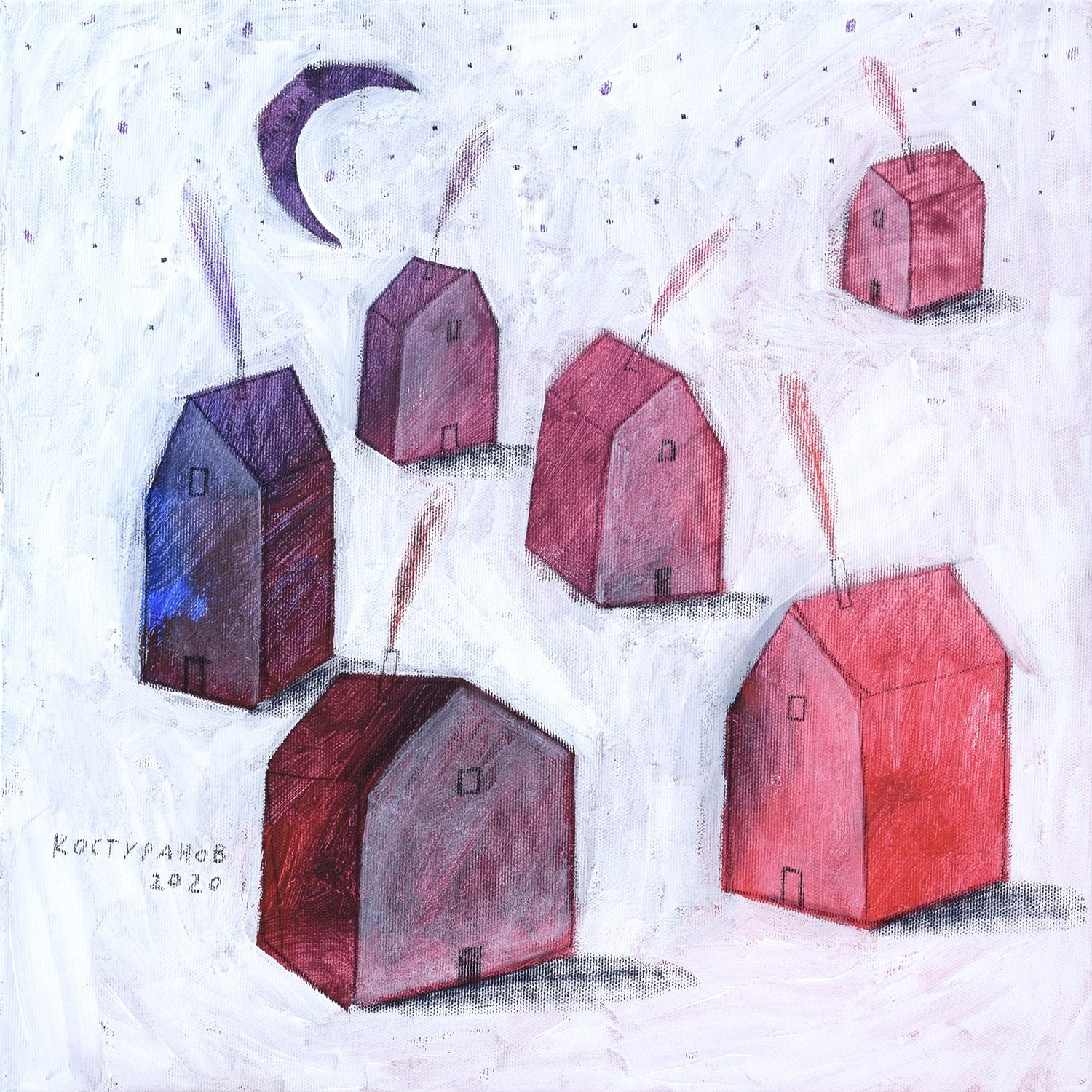 Houses move and houses speak Painting