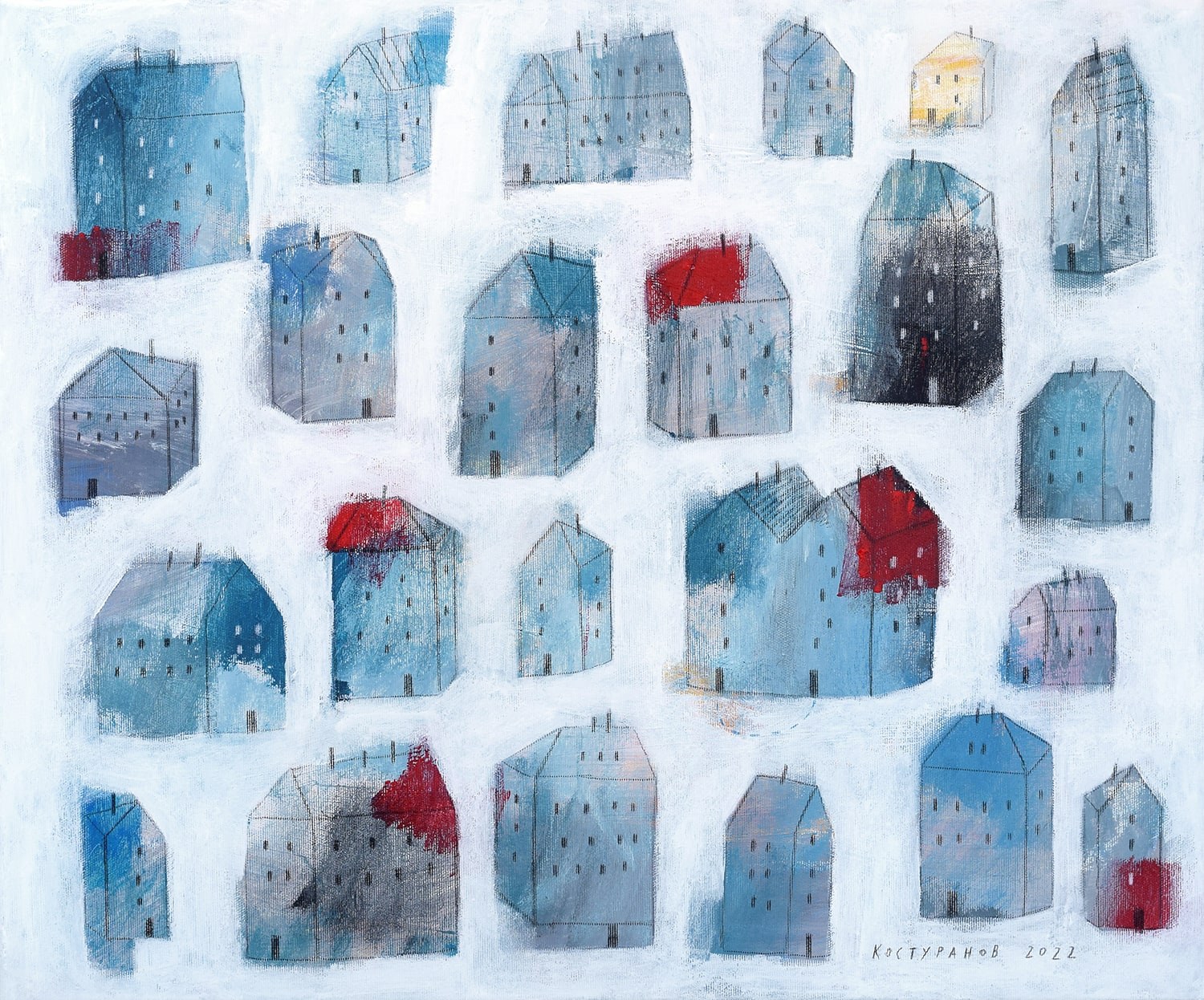 Blue street Painting