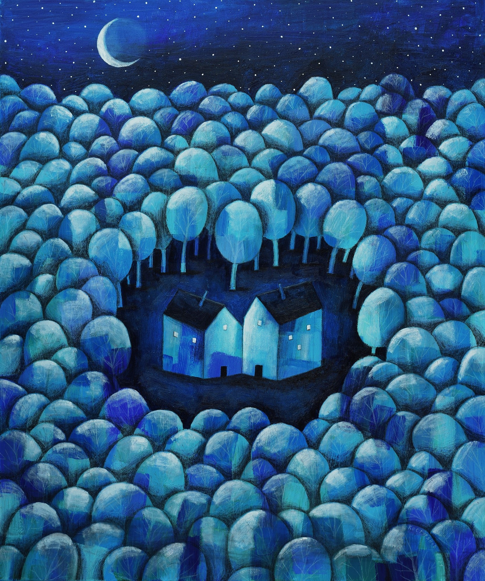 Blue night Painting