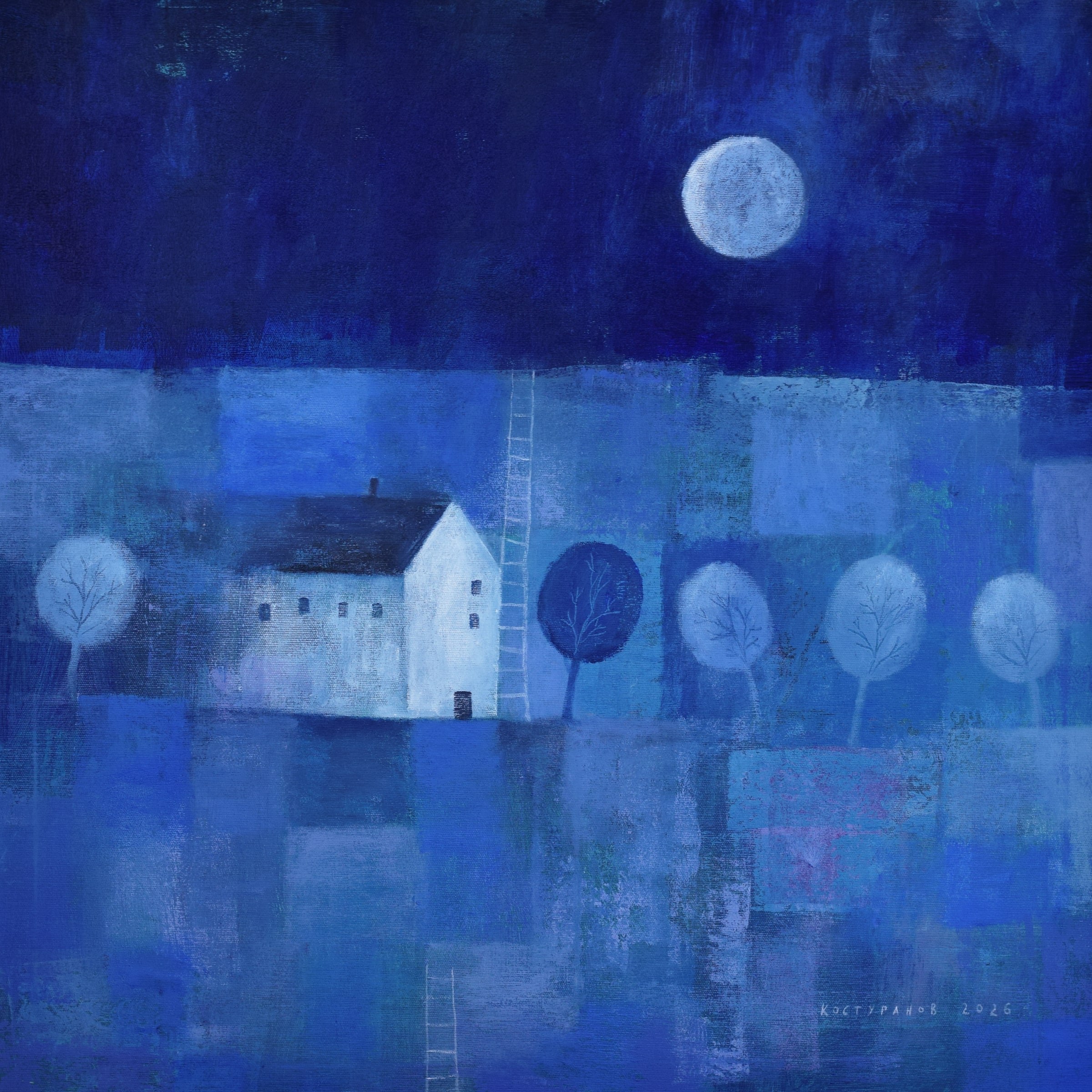 Blue silence Painting