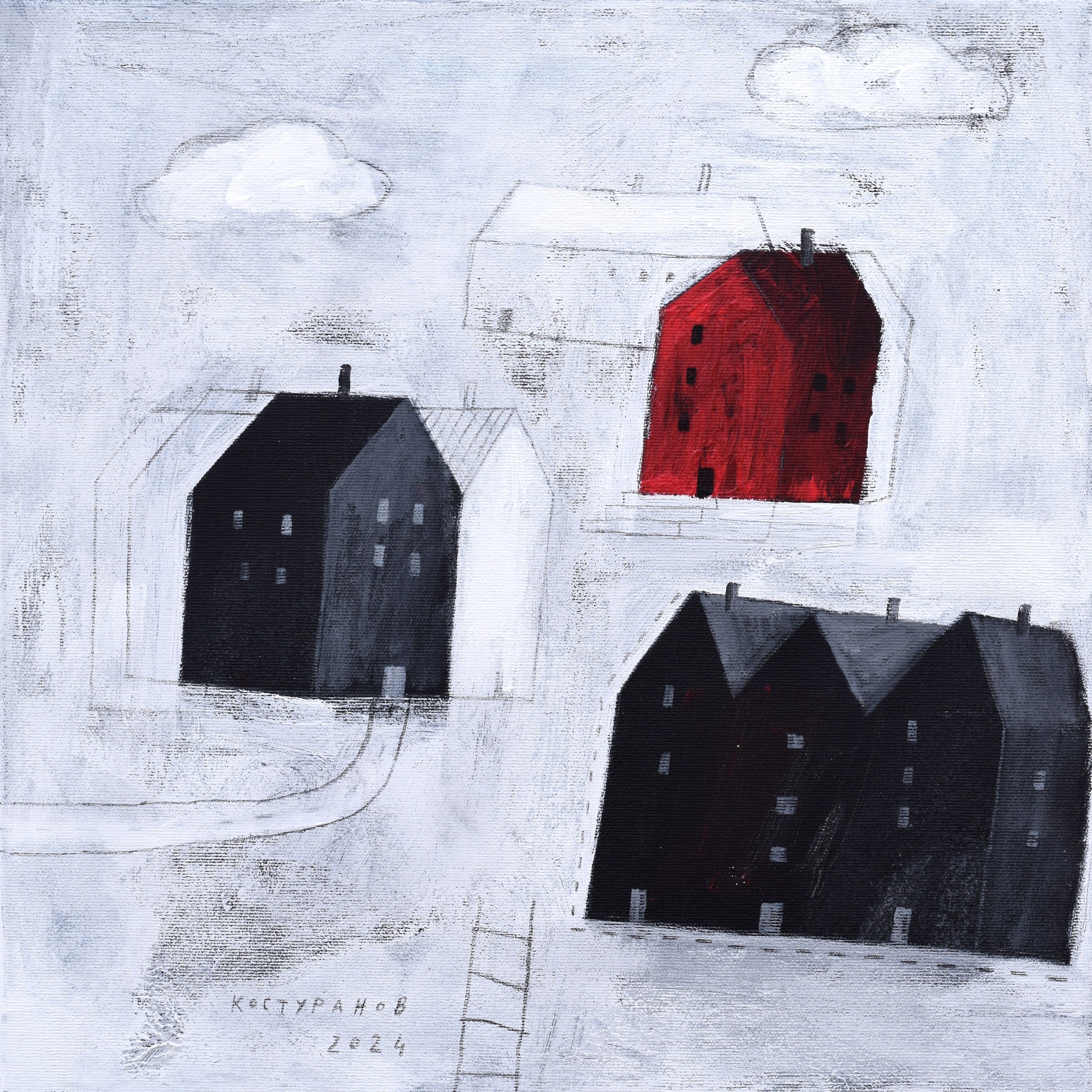 Nebulous neighbours Painting