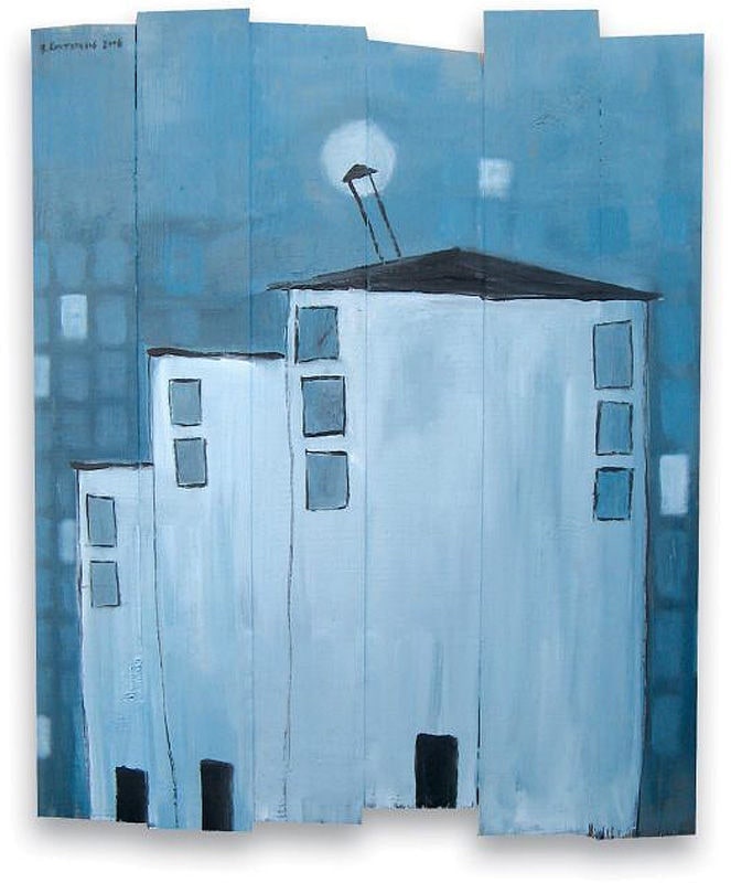 House on pieces Painting