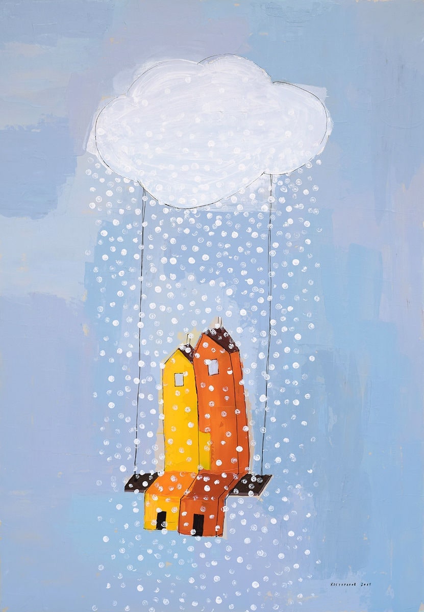 Snowing love Painting