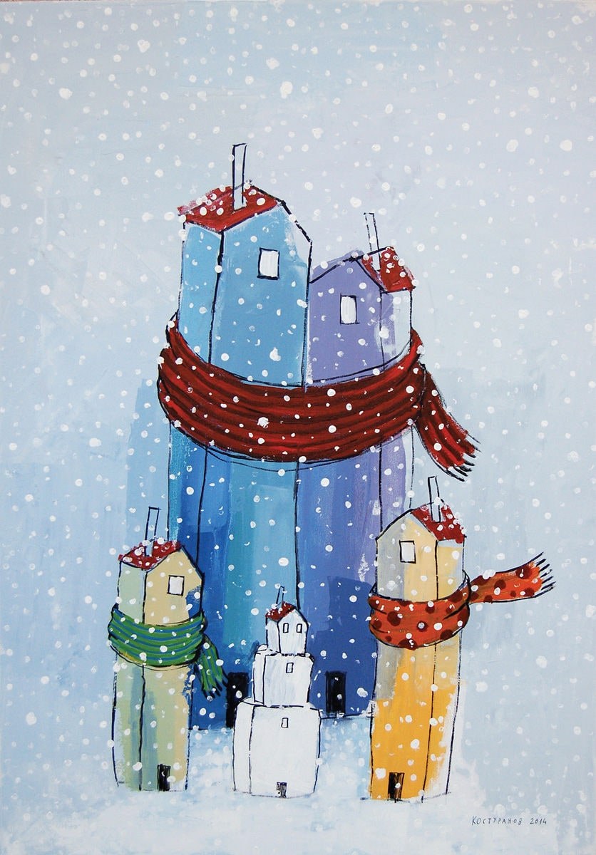 Snow play Painting