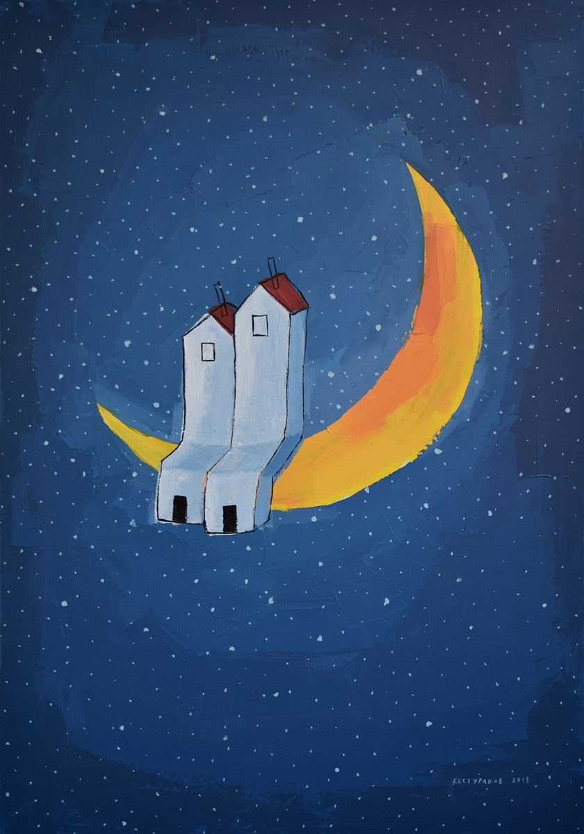 Love on the moon Painting