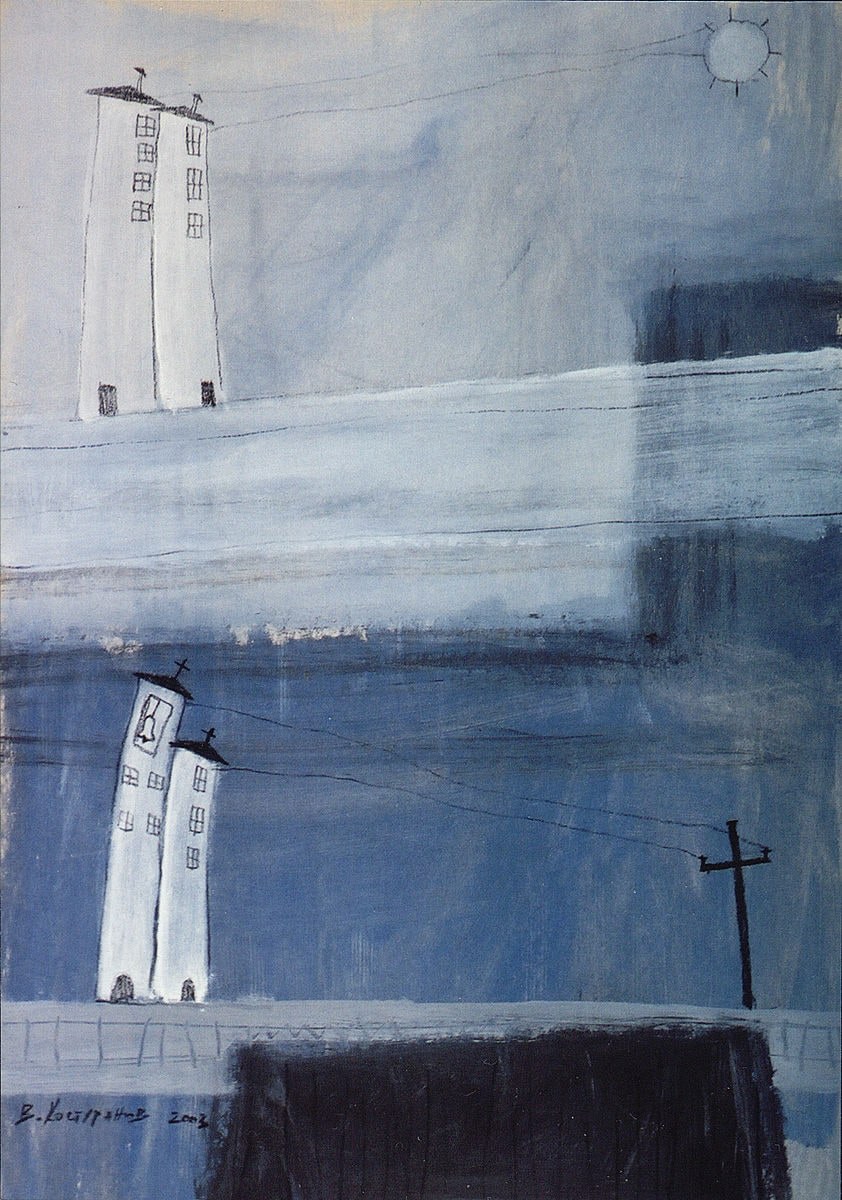 Blind streets, dark darkness Painting