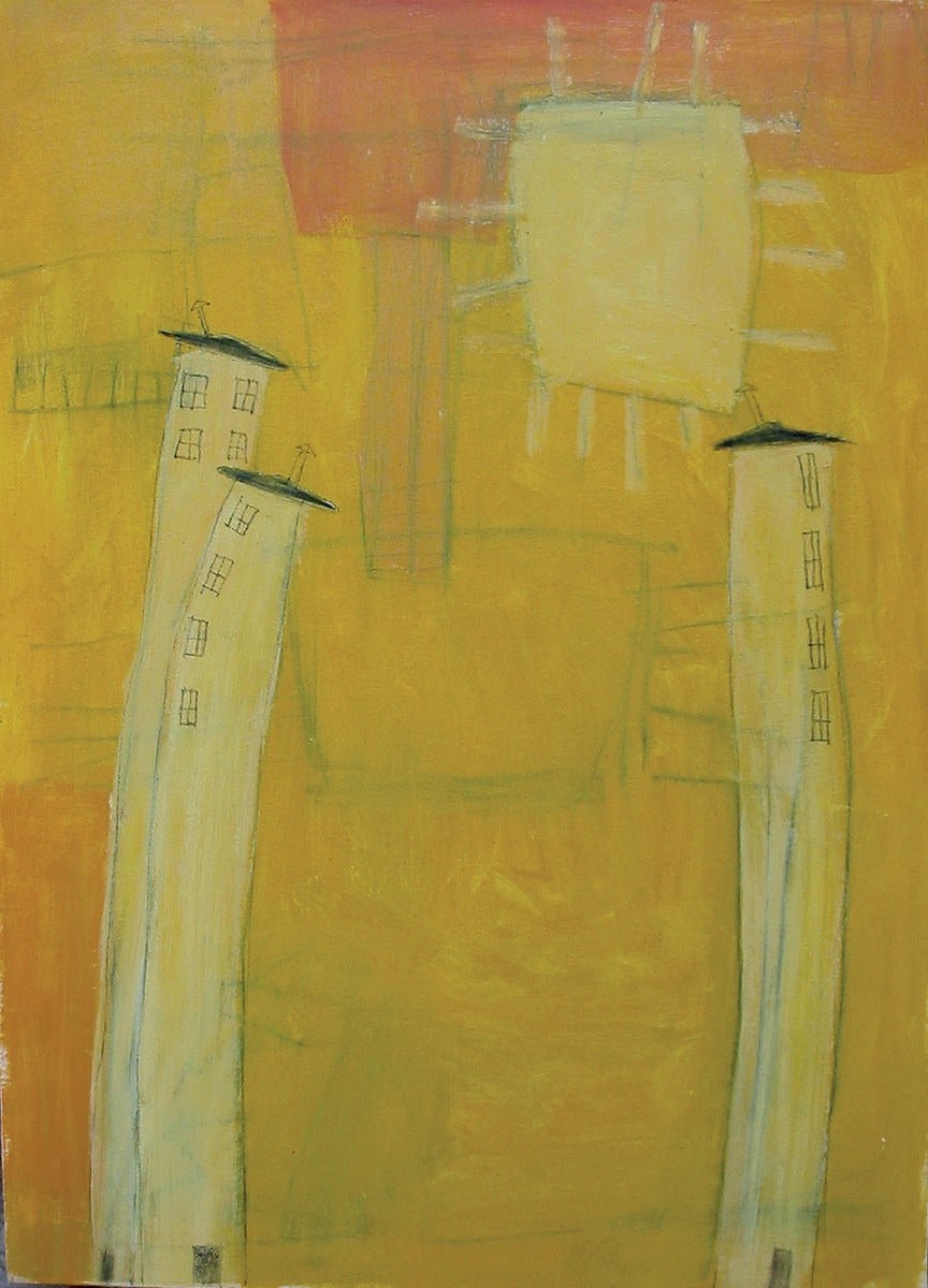 Disappearing houses Painting