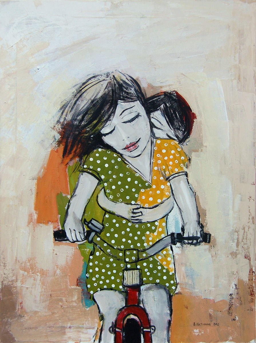 Bicycle love Painting