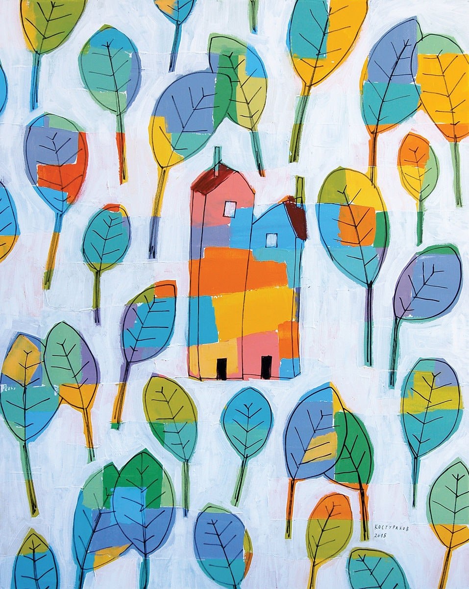 Love in the woods Painting